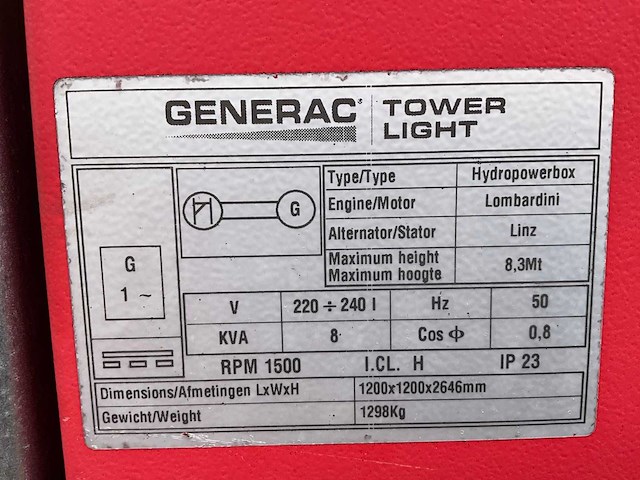 2015 tower light hydro power box hpb stationaire lichtmast - afbeelding 17 van  25