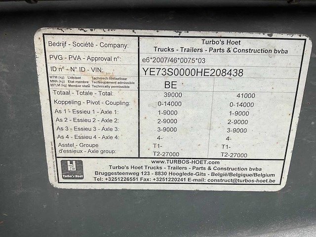 2015 turbos hoet container oplegger - afbeelding 19 van  26