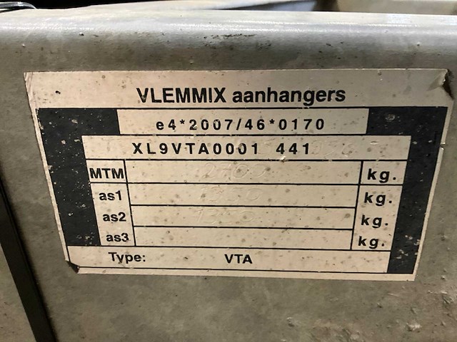 2015 vlemmix vta machinetransporter - afbeelding 4 van  12