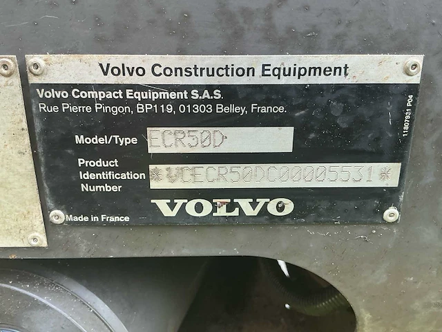 2015 volvo ecr50d rupsgraafmachine met hommelink boormast 4m - afbeelding 51 van  66