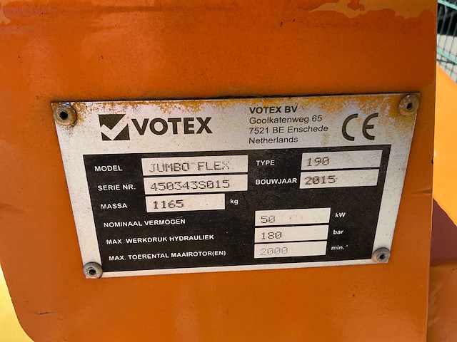 2015 votex jumbo flex klepelmaaimachine - afbeelding 11 van  11