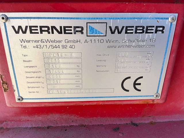 2015 werner&weber mpc10-a portaal perscontainer - afbeelding 3 van  11