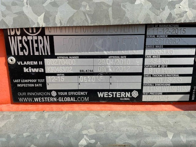 2015 western global 10tcg brandstof opslagtank - afbeelding 4 van  12