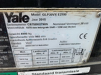 2015 yale glp30vx vorkheftruck - afbeelding 14 van  22