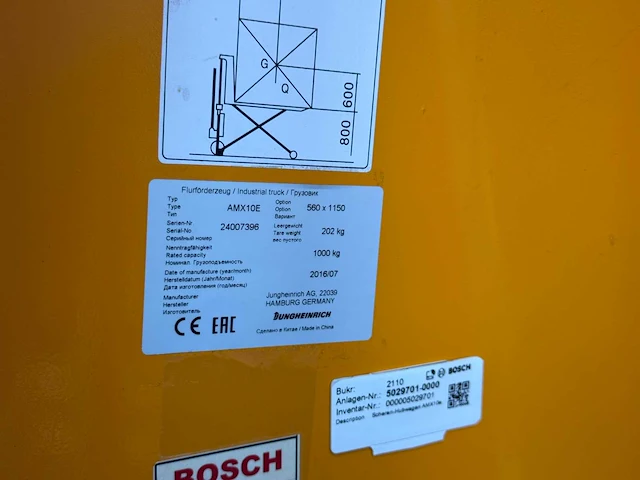 2016 - jungheinrich - amx10e - electric pallet trucks - afbeelding 2 van  4