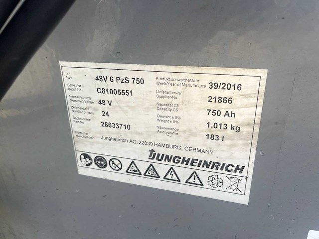 2016 - jungheinrich - efg320 - forklift trucks - afbeelding 8 van  9