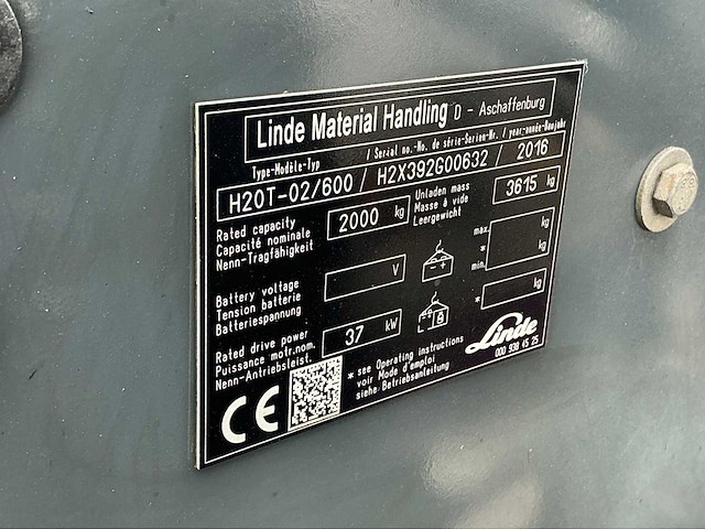 2016 - linde - h20t - evo - vorkheftruck - afbeelding 5 van  13