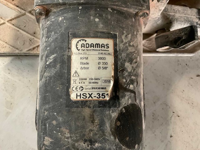 2016 adamas hsx -351 muurzaagmachine - afbeelding 3 van  3