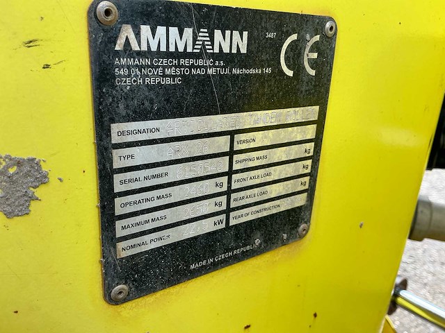 2016 amman arx26 articulated tandem roller - afbeelding 8 van  31