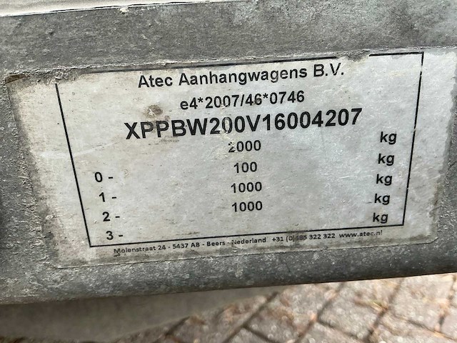 2016 atec aanhangwagen - afbeelding 4 van  12