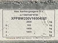 2016 atec eb2 2-1 dubbelas aanhangwagen - afbeelding 10 van  15