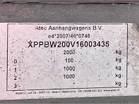 2016 atec eb2 2-1 dubbelas aanhangwagen - afbeelding 9 van  17