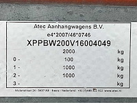 2016 atec eb2 2-1 dubbelas aanhangwagen - afbeelding 14 van  21