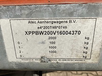 2016 atec eb2 2-1 dubbelas aanhangwagen - afbeelding 8 van  16