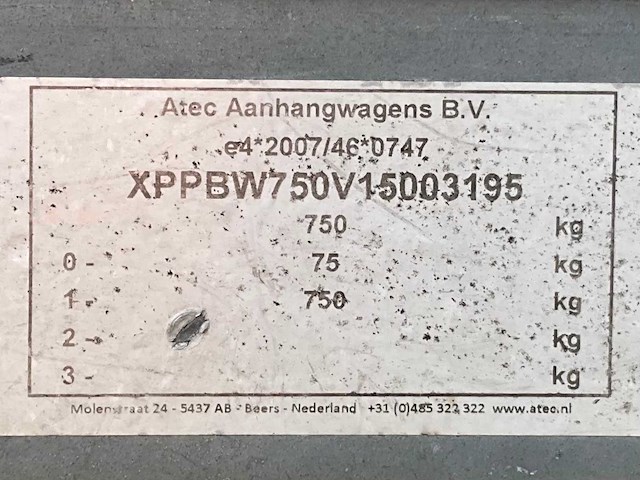 2016 atec eo1300 aanhangwagen - afbeelding 7 van  15