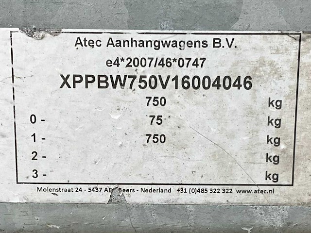 2016 atec eo1300 aanhangwagen - afbeelding 8 van  16