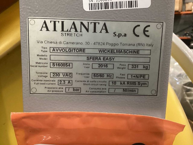 2016 atlanta avvolgitore folie machine - afbeelding 3 van  7