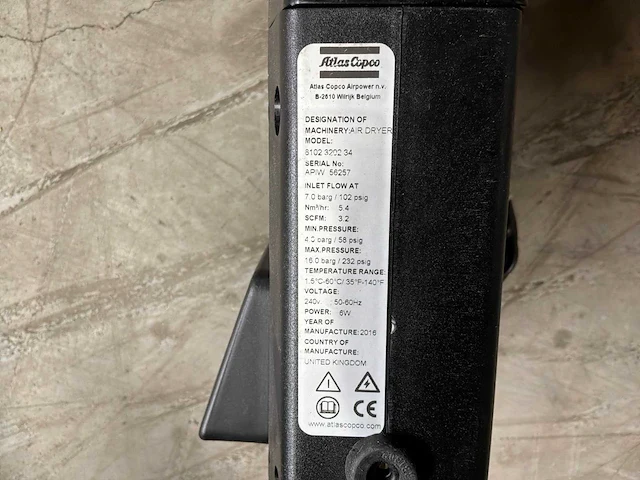 2016 atlas copco cd1.5+ luchtdroger - afbeelding 5 van  5