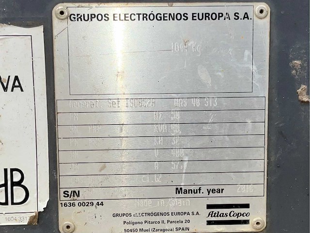 2016 atlas copco / grupos electrogenos europa qas 40 st3 aggregaat - afbeelding 11 van  19
