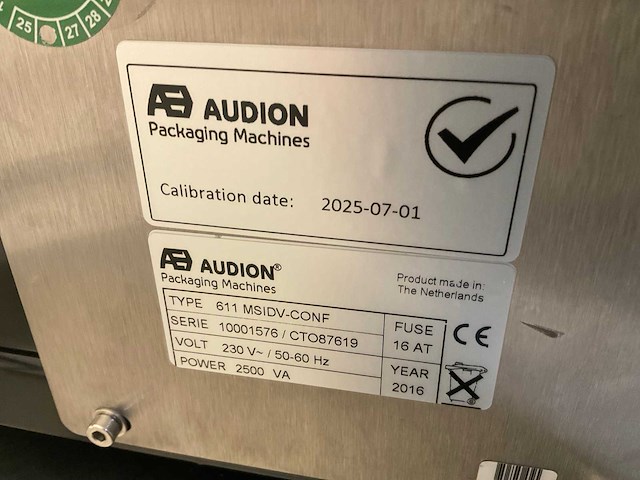 2016 audion 611 msidv conf sealbalk machine - afbeelding 5 van  6