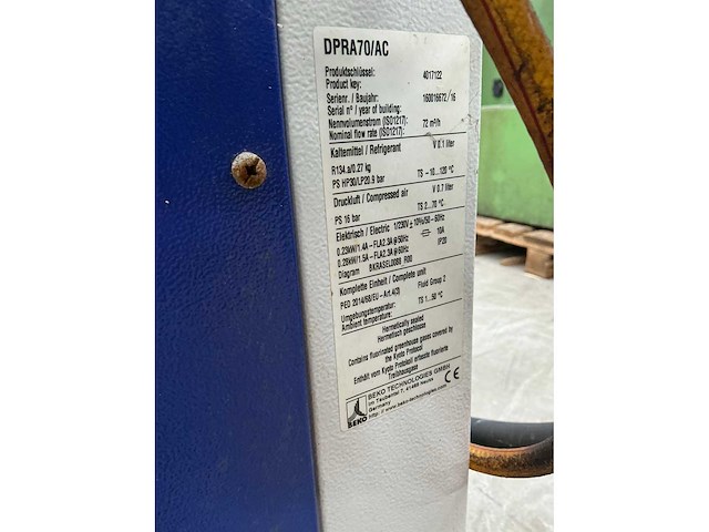 2016 beko drypoint ra dpra70/ac luchtdroger - afbeelding 7 van  7