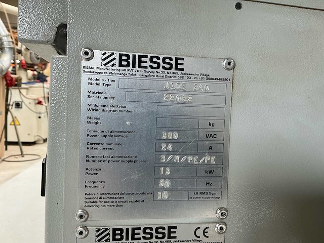 2016 biesse jade 340 halfautomatische kantenaanlijmmachine - afbeelding 15 van  43