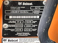 2016 bobcat s70 schranklader / mini wiellader - afbeelding 15 van  22