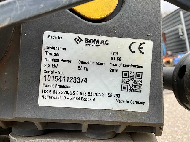 2016 bomag bt60 trilstamper - afbeelding 9 van  9