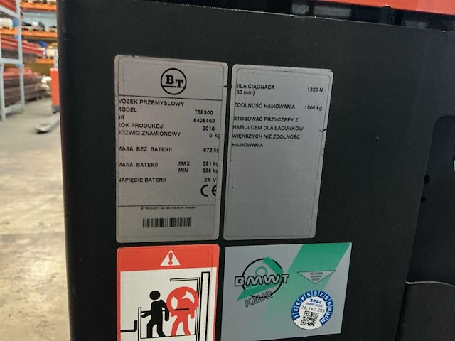 2016 bt movit tse300 industriële trekker - afbeelding 5 van  13