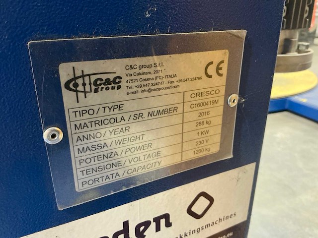 2016 c-one cresco palletfoliewikkelaar - afbeelding 8 van  8