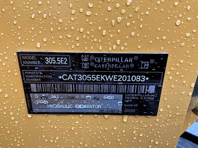 2016 caterpillar 305.5e2 midigraafmachine - afbeelding 22 van  29