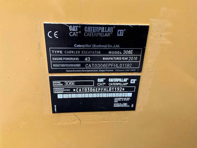 2016 caterpillar 306e midigraafmachine - afbeelding 25 van  31