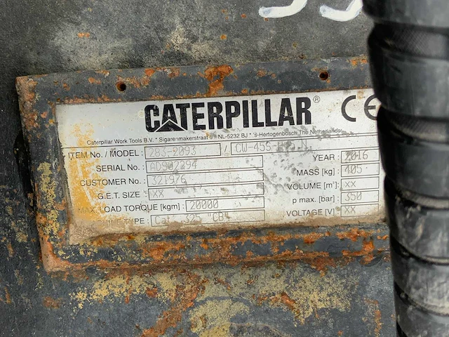 2016 caterpillar cat325 snelwissel - afbeelding 6 van  7