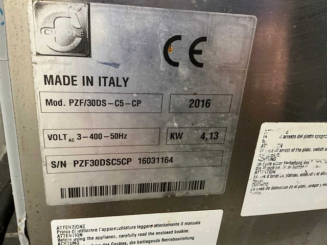 2016 cuppone pzf/30ds-c5-cp pizzapletter - afbeelding 7 van  8