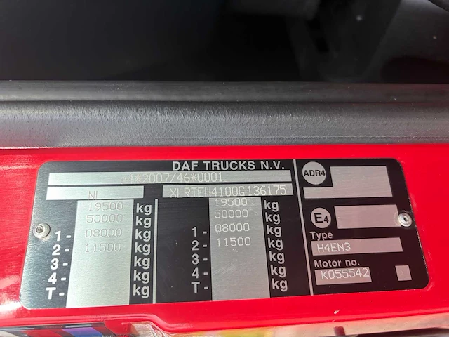 2016 daf xf440 vrachtwagen - afbeelding 4 van  102