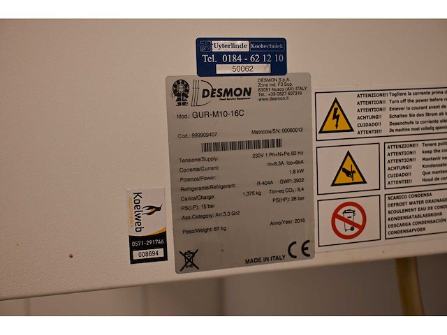 2016 desmon gur-m10-16c stekkerklare koelcel - afbeelding 6 van  10