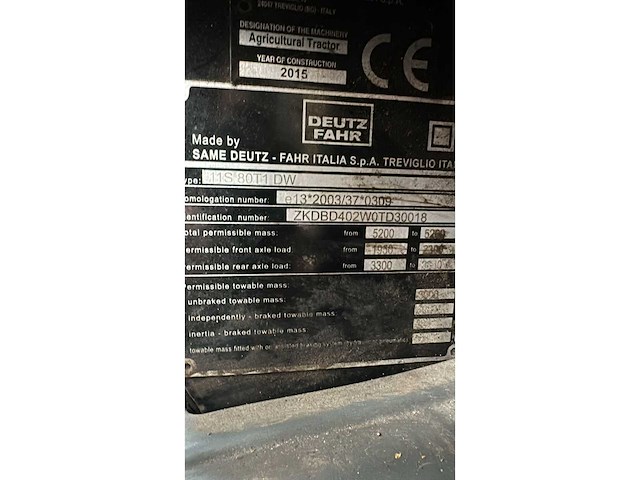 2016 deutz-fahr 5080d vierwielaangedreven landbouwtractor - afbeelding 3 van  11