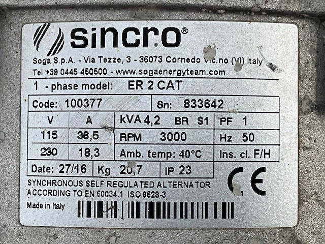 2016 europower ep4100 stroom aggregaat - afbeelding 2 van  8