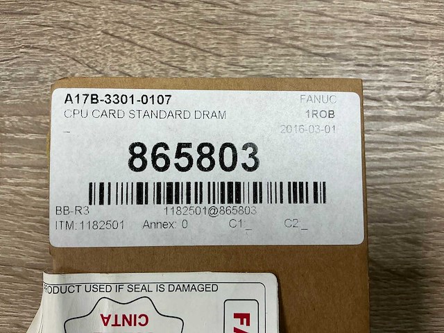 2016 fanuc a17b-3301-0107 cpu card standard dram - afbeelding 5 van  5