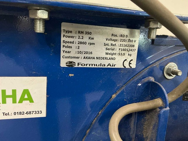 2016 formula air rm350 afzuiginstallatie - afbeelding 11 van  14