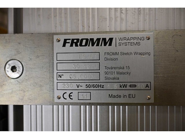 2016 fromm - fs390 - palletfoliewikkelaar - afbeelding 2 van  10
