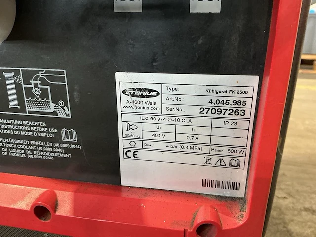 2016 fronius transtig 3000 g/f tig lasmachine - afbeelding 8 van  9