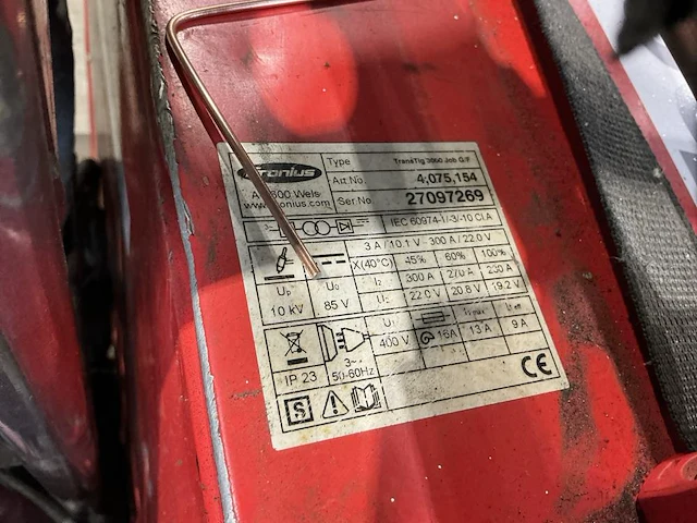 2016 fronius transtig 3000 g/f tig lasmachine - afbeelding 9 van  9