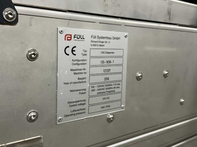 2016 füll systembau vx5-1836-t rvs doseermachine - afbeelding 9 van  9