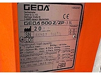 2016 geda 500 z/zp-3bl transportsteiger - afbeelding 9 van  17