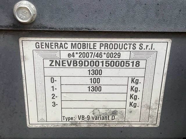 2016 generac mobile products vb-9 lichtmast aggregaat aanhangwagen - afbeelding 9 van  13