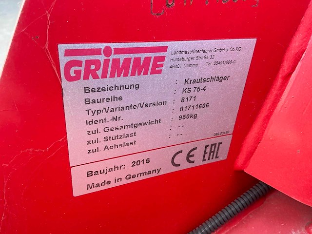2016 grimme ks 75-4 loofklapper - afbeelding 12 van  12