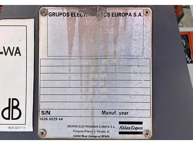 2016 grupos electrogenos europa / atlas copco qas 100 stroom aggregaat - afbeelding 5 van  13