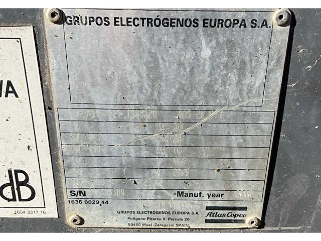 2016 grupos electrogenos europa / atlas copco qas 20 stroom aggregaat - afbeelding 6 van  10