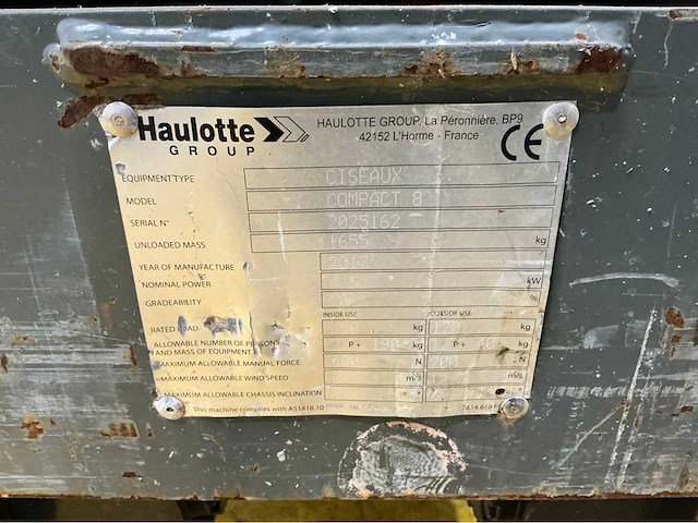 2016 haulotte compact 8 hoogwerker - afbeelding 11 van  20